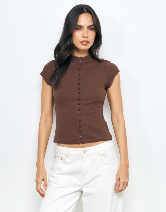 AERE - Sabine Button Down Top