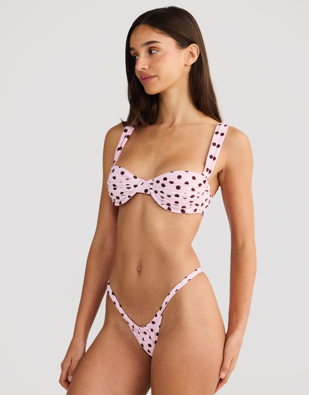 Vacay Swimwear - Rhodes Bottom Pink Polka