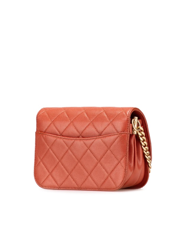 Pre-Loved by Azura Reborn - Pre-Loved Mini CC Quilted Caviar Messenger Single Flap