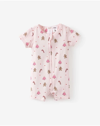 Cotton On Kids - Growie Short Sleeve Zip Romper