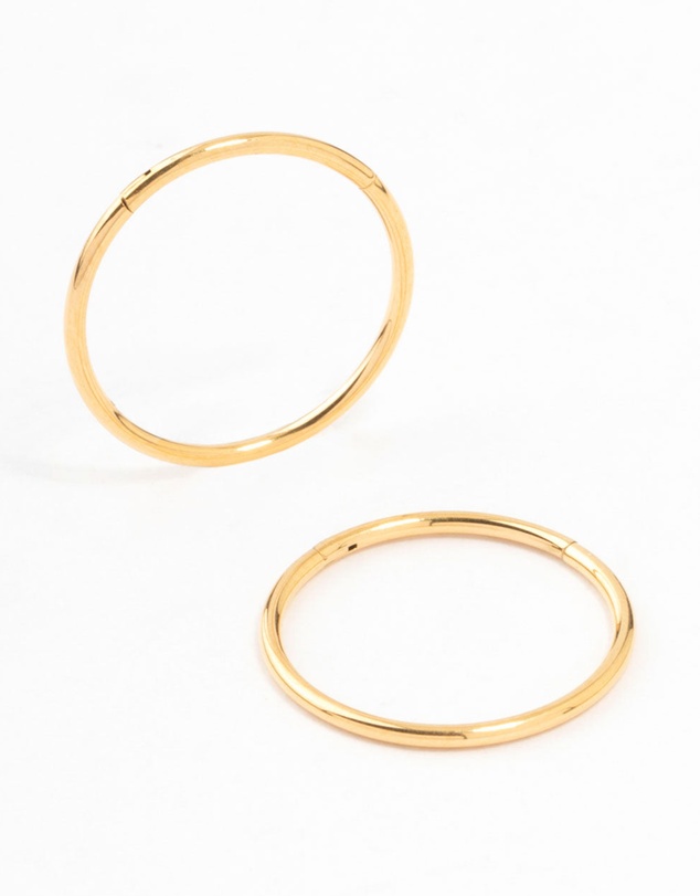 Lovisa - Gold Plated Surgical Steel Sleeper Earrings 14MM