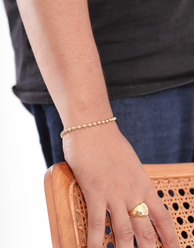 Kuzzoi - ICONIC EXCLUSIVE - Ball Chain Bracelet in Gold-Plated 925 Sterling Silver