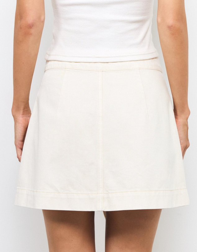 AERE - Denim Wrap Over Mini Skirt