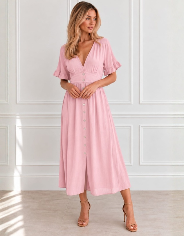 Esther & Co - Korbela Dress - Powder Pink