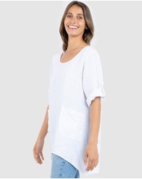 CAMIXA - Federica Linen Tunic Top