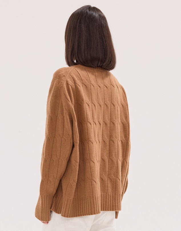 Cloth & Co. - The Cable Knit Jumper Sandalwood