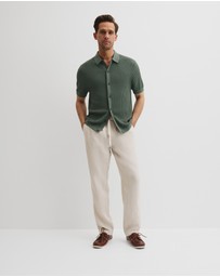 Country Road - Short Sleeve Cotton Linen Knit Shirt