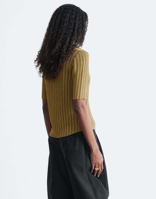 & Other Stories - Rib-Knit Lurex Top