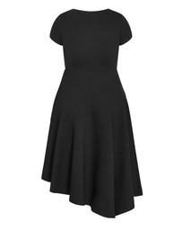 City Chic - Plus size Ponte Flare Midi Dress - black