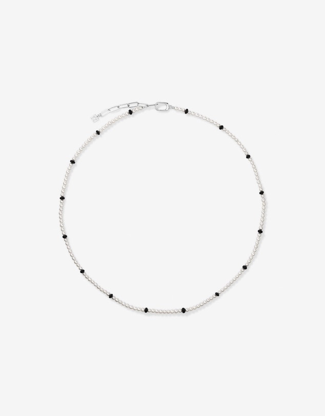 Michael Hill - Cultured Freshwater Pearl & Onyx Necklace in Sterling Silver
