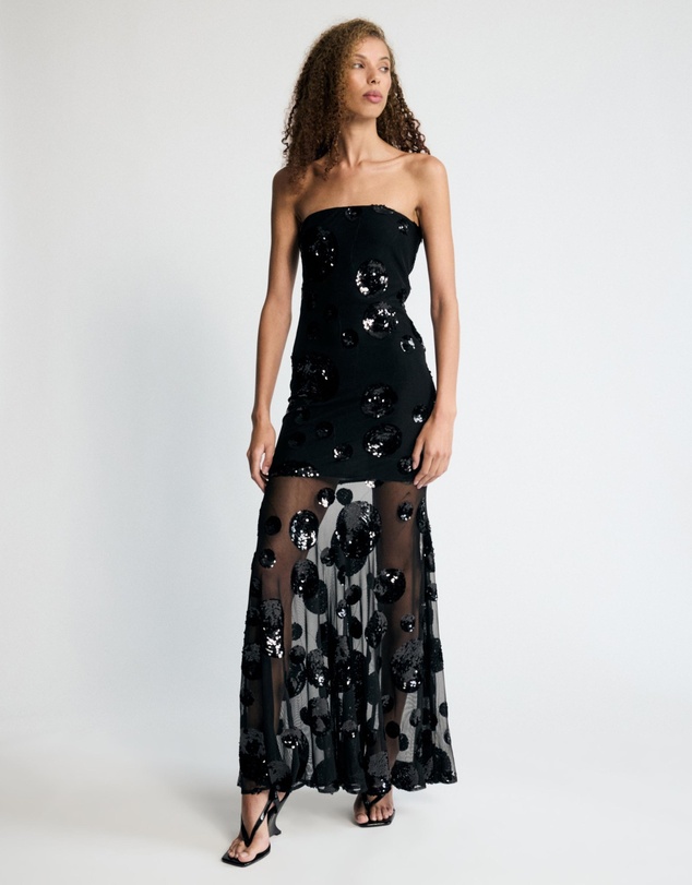 Revibe - Repaired Lover Alexis Strapless Sequin Maxi Dress - AU 14