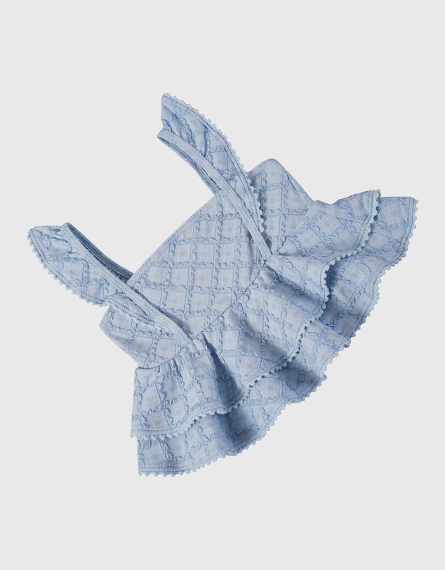 Aqua Blu Kids - Stepping Stones Blue Frill Bikini Set - Kids