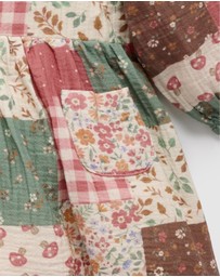 Purebaby - Patchwork Dress -Kids-Babies