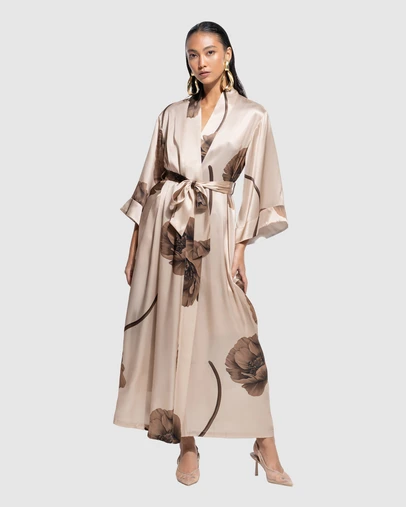 GINIA - Silk Long Robe