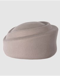 Max Alexander - Felt Grey Pillbox Hat