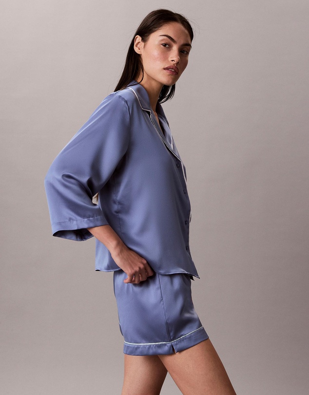Calvin Klein - Sheen Satin Short Sleeve Shirt