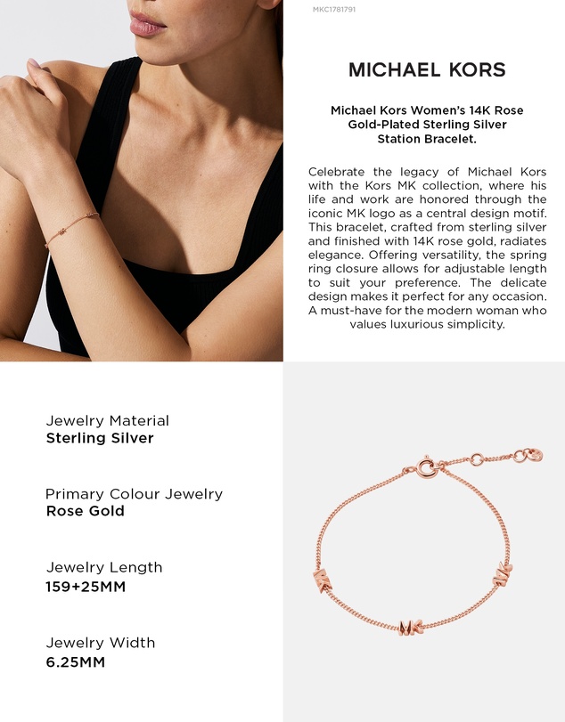 Michael Kors - Premium Rose Gold Tone Tone Bracelet