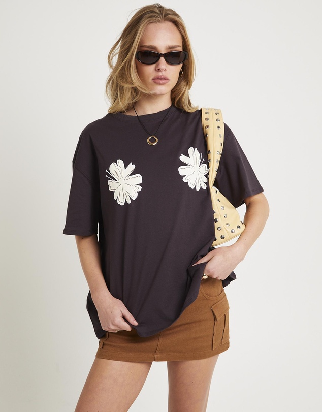 Subtitled - Flora Placement Oversized T-Shirt