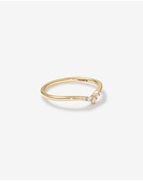 Michael Hill - Diamond Chevron Wedding Band in 14kt Yellow Gold