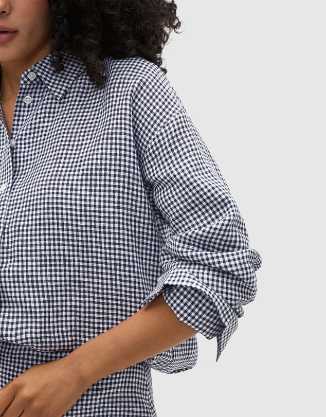 Seed Heritage - Linen Gingham Oversized Shirt