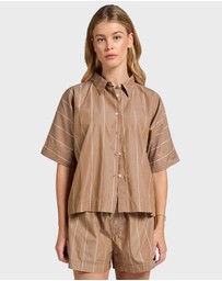 Academy Brand - Alma Stripe Poplin SS Shirt