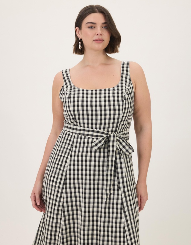 Atmos&Here Curvy - Grace Gingham Midi Dress