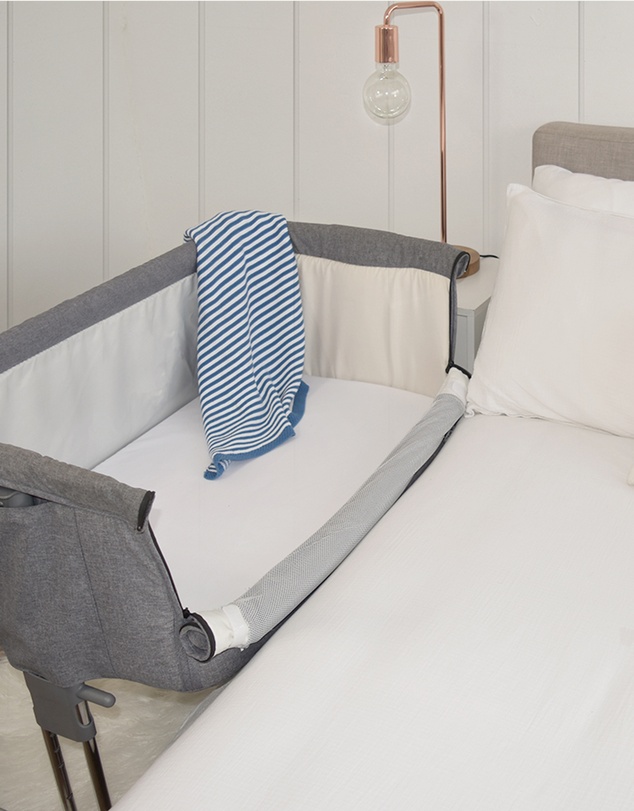 Living Textiles - 2pk Bedside Bassinet Fitted Sheet - Jersey/White
