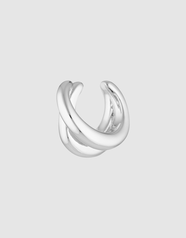 HOUSE OF SLANI - Silver Flux Double Band Ear Cuff