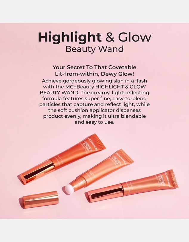 MCoBeauty - Highlight & Glow Beauty Wand - Peach Glow
