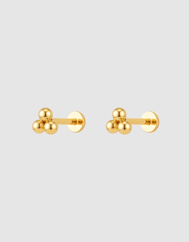 HOUSE OF SLANI - Gold Trio Flatback Ear Piercing
