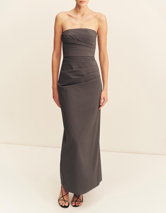 Shona Joy - Campbell Strapless Draped Maxi Dress