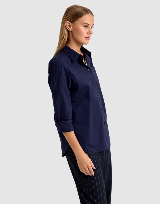 Oxford - Ariel Tape Trim Cotton Shirt