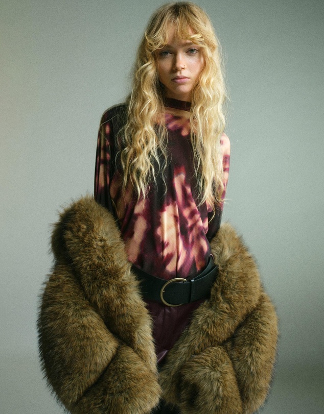 M.N.G - Tie-Dye Turtleneck Blouse