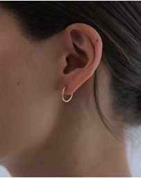 Elli Jewelry - Earrings Hoops 925 Sterling Silver Gold-Plated