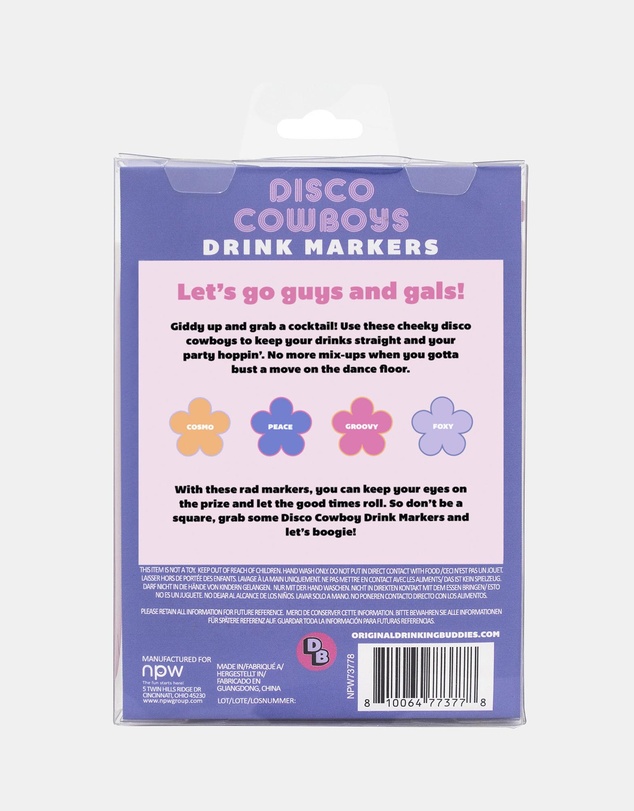 NPW - Disco Cowboy Drink Markers Set of 4
