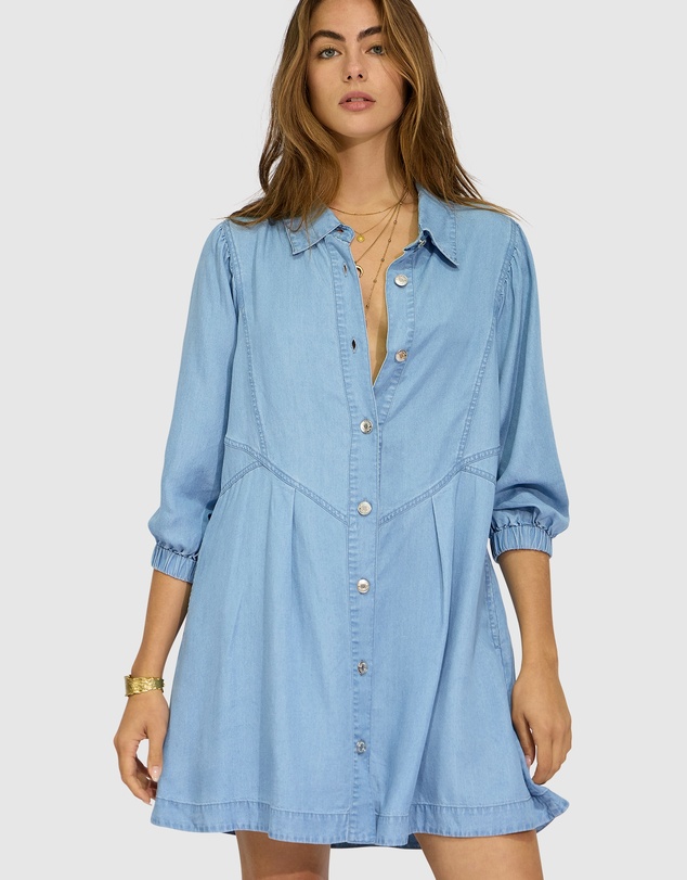 Belle & Bloom - Supercut Denim Dress