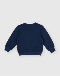 Goldie + Ace - Goldie Crew Embroidered Sweater - Babies-Kids