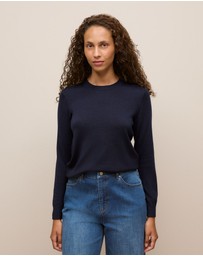 Trenery - Merino Classic Crew in Night Sky