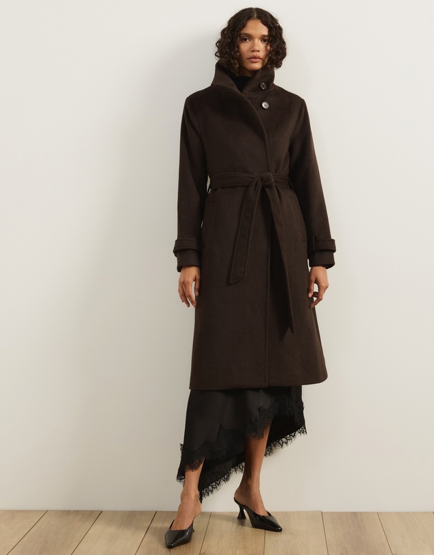 Atmos&Here - Nicky Wool Blend Funnel Neck Coat