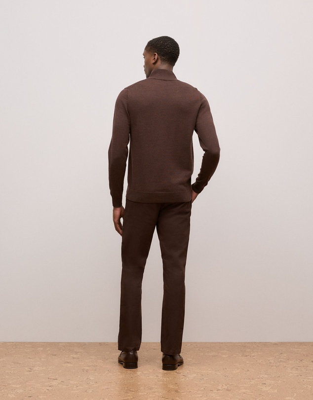 Trenery - Merino Half Zip in Espresso