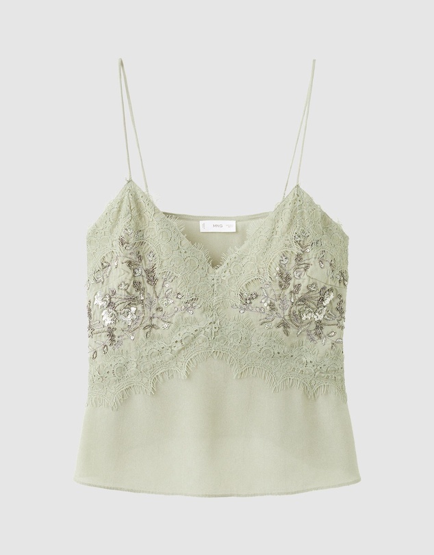 M.N.G - Embroidered Applique Top
