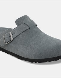 Birkenstock - Boston SFB Tonal Footbed Suede Leather Narrow - Unisex