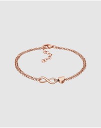Elli Jewelry - Bracelet Heart Infinity 925 Sterling Silver Rosegold