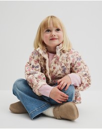 Country Road - Organically Grown Cotton Print Sherpa Lined Jacket