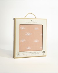 Living Textiles - Organic Bedside Sleeper Fitted Sheet - Bohemian Bliss/Dusty
