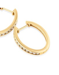 Michael Hill - Huggie Earrings with 0.50 Carat TW of Diamonds in 10kt Yellow Gold
