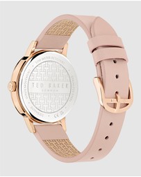 Ted Baker - Phylipa Rose Gold-Tone Printed Pink Leather Watch