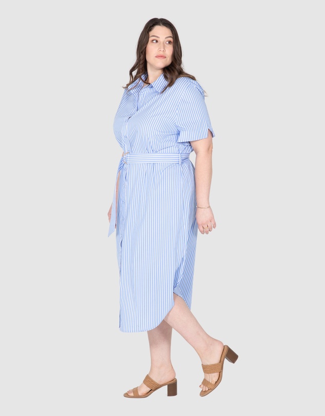 Love Your Wardrobe - Tamsin Stripe Shirt Dress