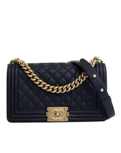 Pre-Loved by Azura Reborn - Pre-Loved Old Medium Quilted Caviar Boy Flap