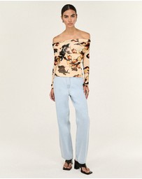 Staple the Label - Romy Off Shoulder Mesh Top